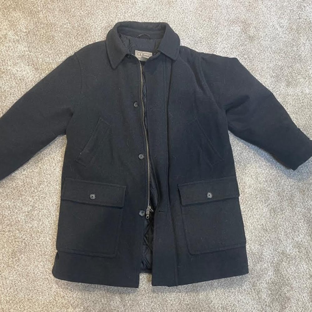 LL Bean Wool Blend Overcoat